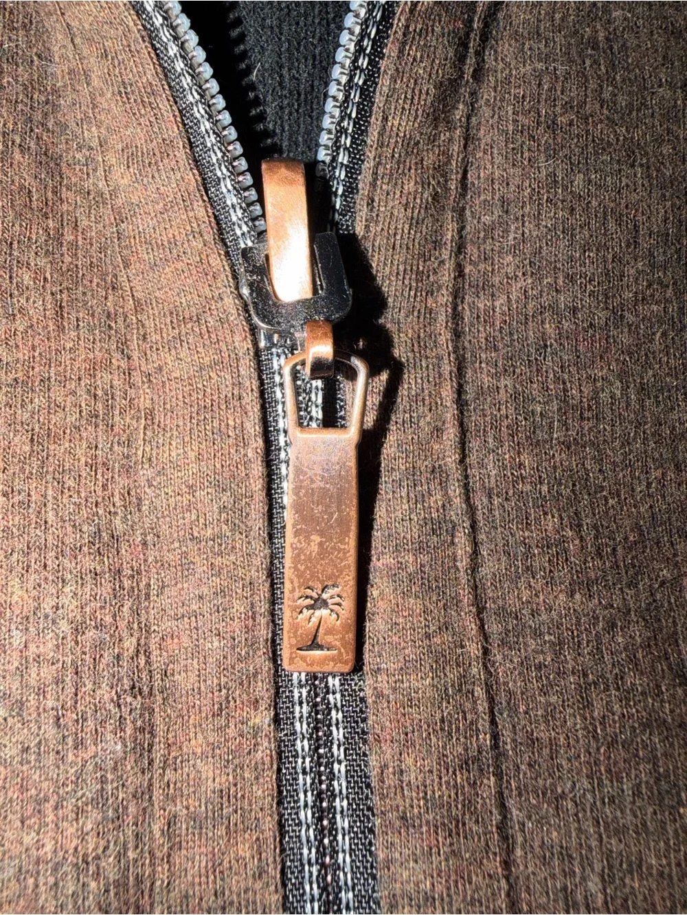Tommy Bahama Men’s Brown/Black Reversible Fleece Jacket Estimated XL